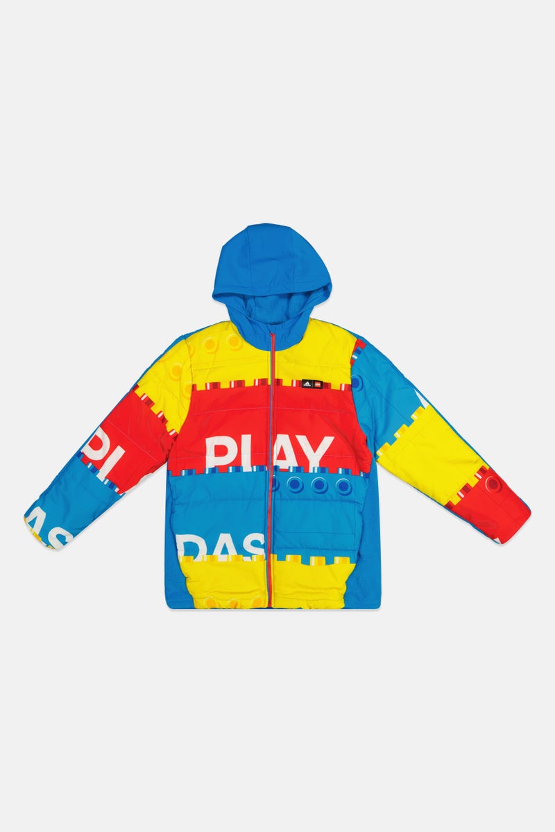 Adidas جاكيت رياضي للأطفال الأولاد مناسب للأنشطة الخارجية، متعدد الألوان - Image 1