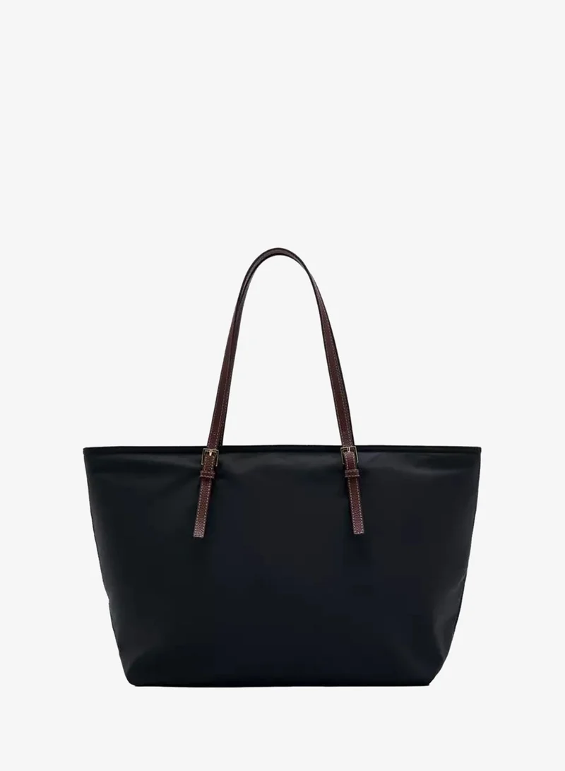 Mango Shopper bag with buckle details