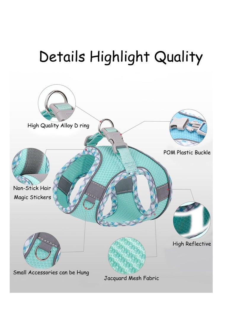 KASTWAVE Dog Harness with Leash Set, No Pull, Puppy Harness and Leash Set, Easy Walk Dog Harness for Walking, Running, Training, for Small Medium Large Dogs, Pink, XXS - Image 3