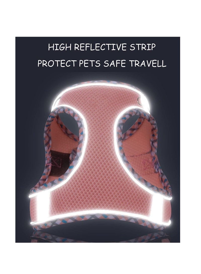 KASTWAVE Dog Harness with Leash Set, No Pull, Puppy Harness and Leash Set, Easy Walk Dog Harness for Walking, Running, Training, for Small Medium Large Dogs, Pink, XXS - Image 4