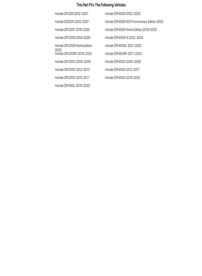 TUSK طقم مسامير قرص الفرامل Tusk الأمامي أو الخلفي لهوندا CRF450R موديلات 2002-2023 - Image 3