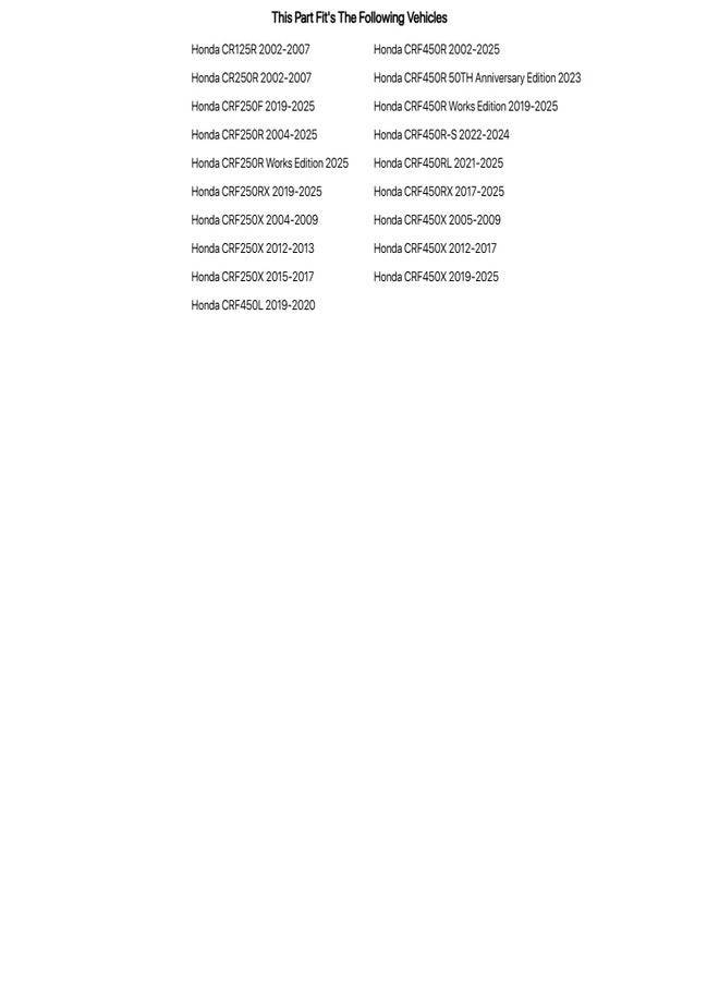 TUSK طقم مسامير قرص الفرامل Tusk الأمامي أو الخلفي لهوندا CRF450R موديلات 2002-2023 - Image 2