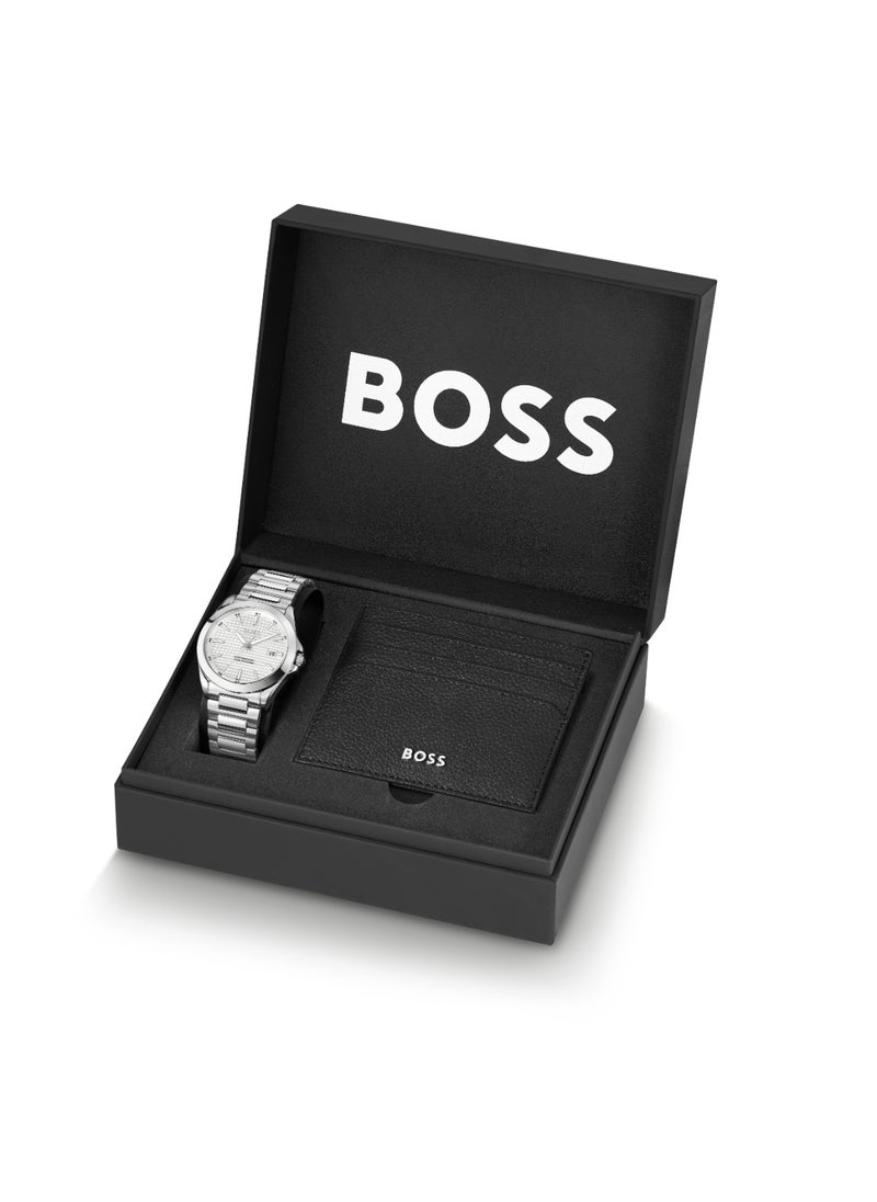 HUGO BOSS WATCH ROUND ANALOG MEN'S SILVER WHITE CASE WATCH - 1570181 - pzsku/Z0DCAF457CD3BBEF47B5DZ/45/_/1736338232/2b534a32-09d1-4bec-9762-1244d95d406d