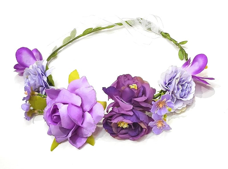 FAIRYTALE Women Hair Flower Crown Head Garland Wedding Hair Wreath Dried Flowers Corolla Garlands Floral Headband Headdress Hair Tiaras - Image 3