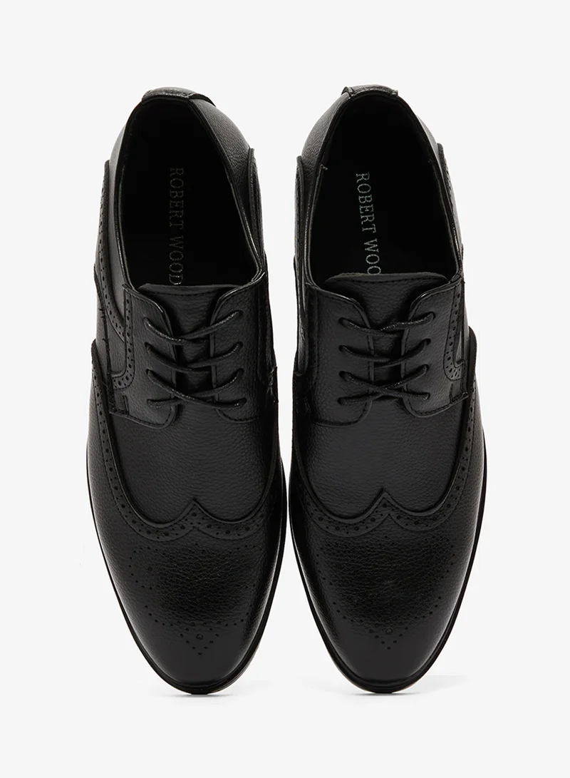 Robert Wood  Wing Cap Brogue Formal Lace Ups for Men | Best Price UAE