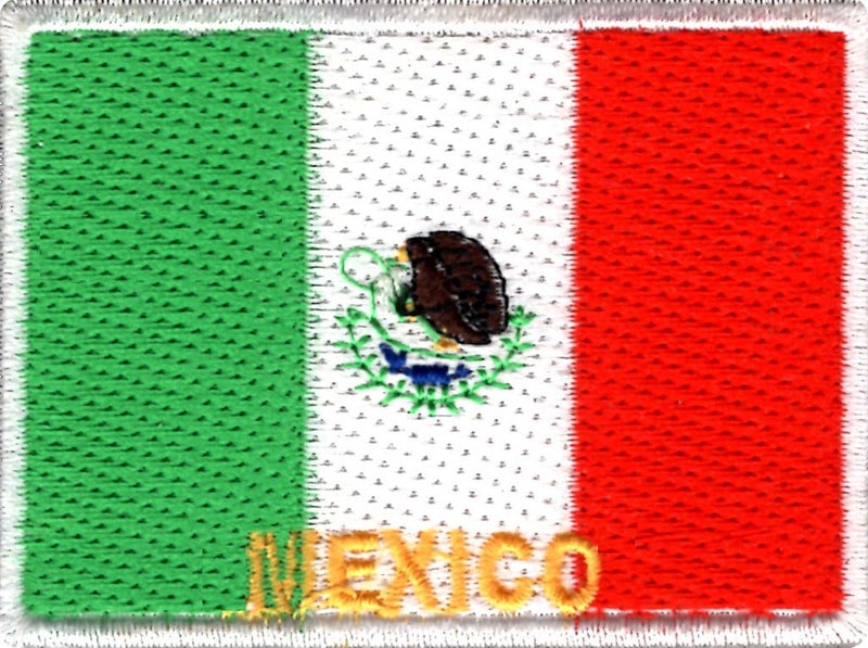 Generic Mexico Flag Applique Embroidered Sweing Patch Suitable for Jackets, Bags, T-Shirts, Jeans, Pants, Outdoor Clothing ; Size: 7cm x 5cm ; Imported from Malaysia (1 Piece).  - Image 1