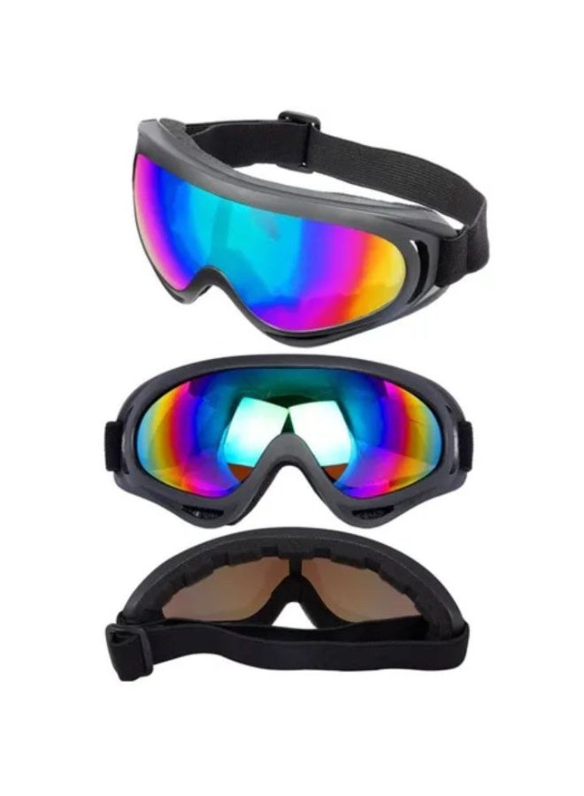 Professional protective goggles for motorcycles and bicycles with multi-colored lenses - Image 1