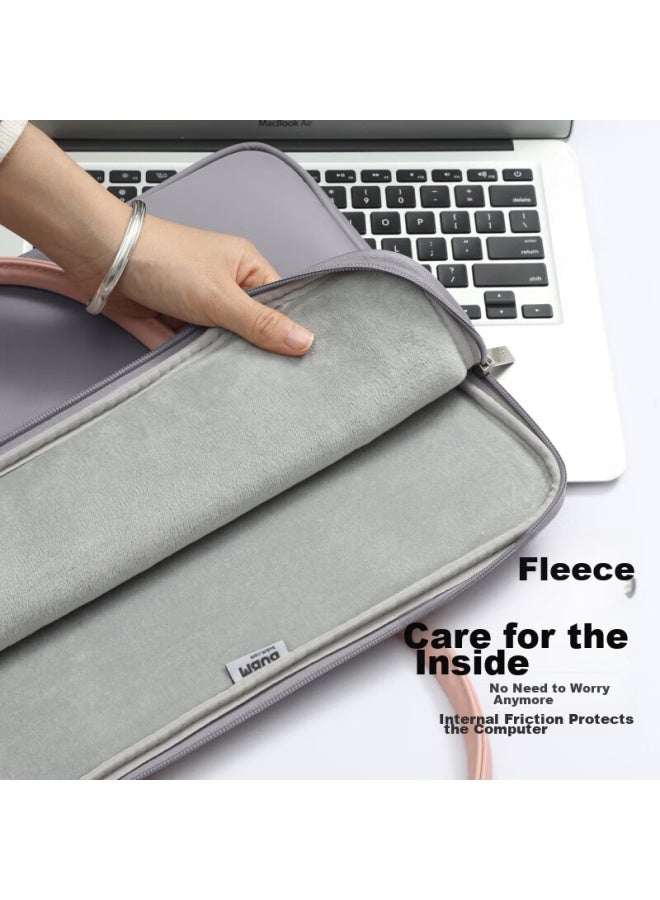 Bubm Laptop Bag 15.6-inch For Women, Compatible With Lenovo, Huawei, Apple Macbook, Xiaomi, Shoulder Crossbody Bag, Fashionable And Slim, Gray 15.6-inch - Image 4