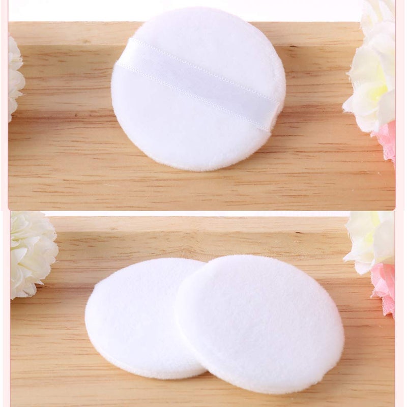 JOLY Large Loose powder Puff, 4.3'' XL Body Puff with Ribbon (10.9cm) (5PCS) - Image 5