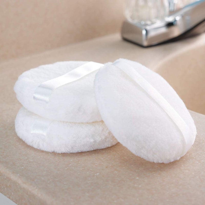 JOLY Large Loose powder Puff, 4.3'' XL Body Puff with Ribbon (10.9cm) (5PCS) - Image 2