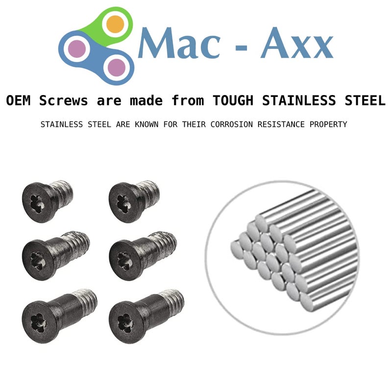 Mac-Axx Bottom Rubber Feet(4 Pieces) & Bottom Screws(6 Pieces) Compatible with MacBook Pro(Retina Display) with Touch Bar, Model No. A1989, Color: Space Gray - Image 5