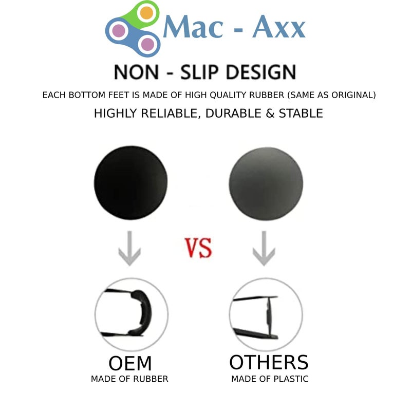 Mac-Axx Bottom Rubber Feet(4 Pieces) & Bottom Screws(6 Pieces) Compatible with MacBook Pro(Retina Display) with Touch Bar, Model No. A1989, Color: Space Gray - Image 4