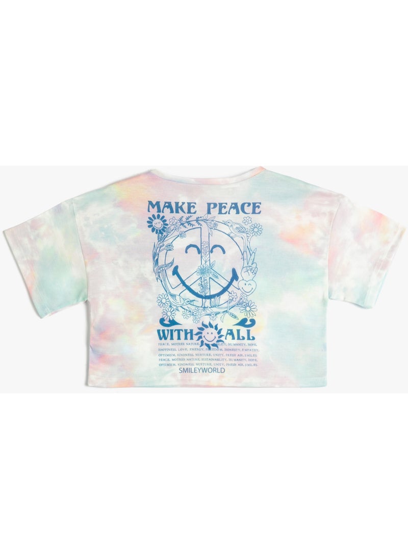 KOTON Back Printed SmileyWorld® T-Shirt Licensed Batik Patterned  - Image 2