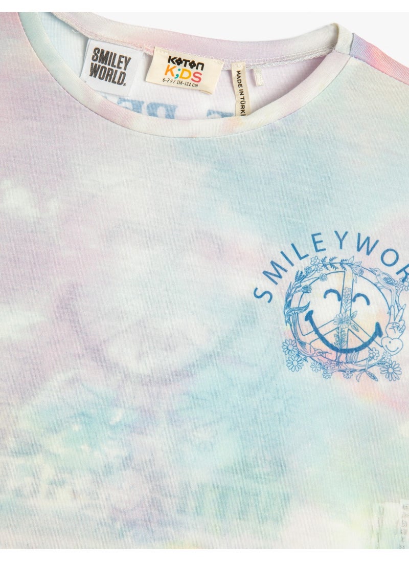 KOTON Back Printed SmileyWorld® T-Shirt Licensed Batik Patterned  - Image 3