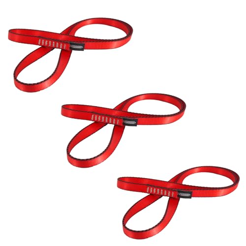 NewDoar 16mm Climbing Sling UIAA CE Certified,23KN EN566 Certified,Climbing Utility Cord Rock Climbing,Creating Anchors System,Rappelling Gear,Perfect for Tree Work(Red 48" 3pcs) - Image 1