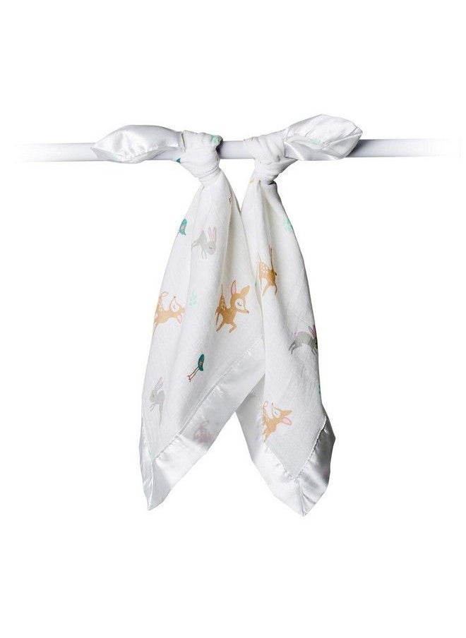 lulujo Baby Cotton Muslin Security Blankets Pack Of 2 16 X 16 Inches Little Fawn  - Image 2