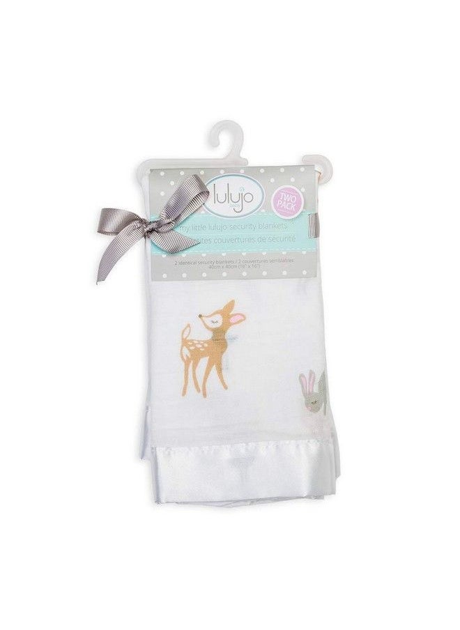 lulujo Baby Cotton Muslin Security Blankets Pack Of 2 16 X 16 Inches Little Fawn  - Image 3