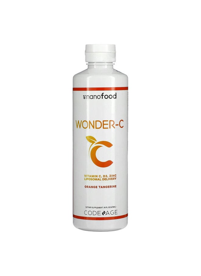 Codeage Nanofood, Wonder-C, Orange Tangerine, 15.22 fl oz (450 ml)  - Image 1