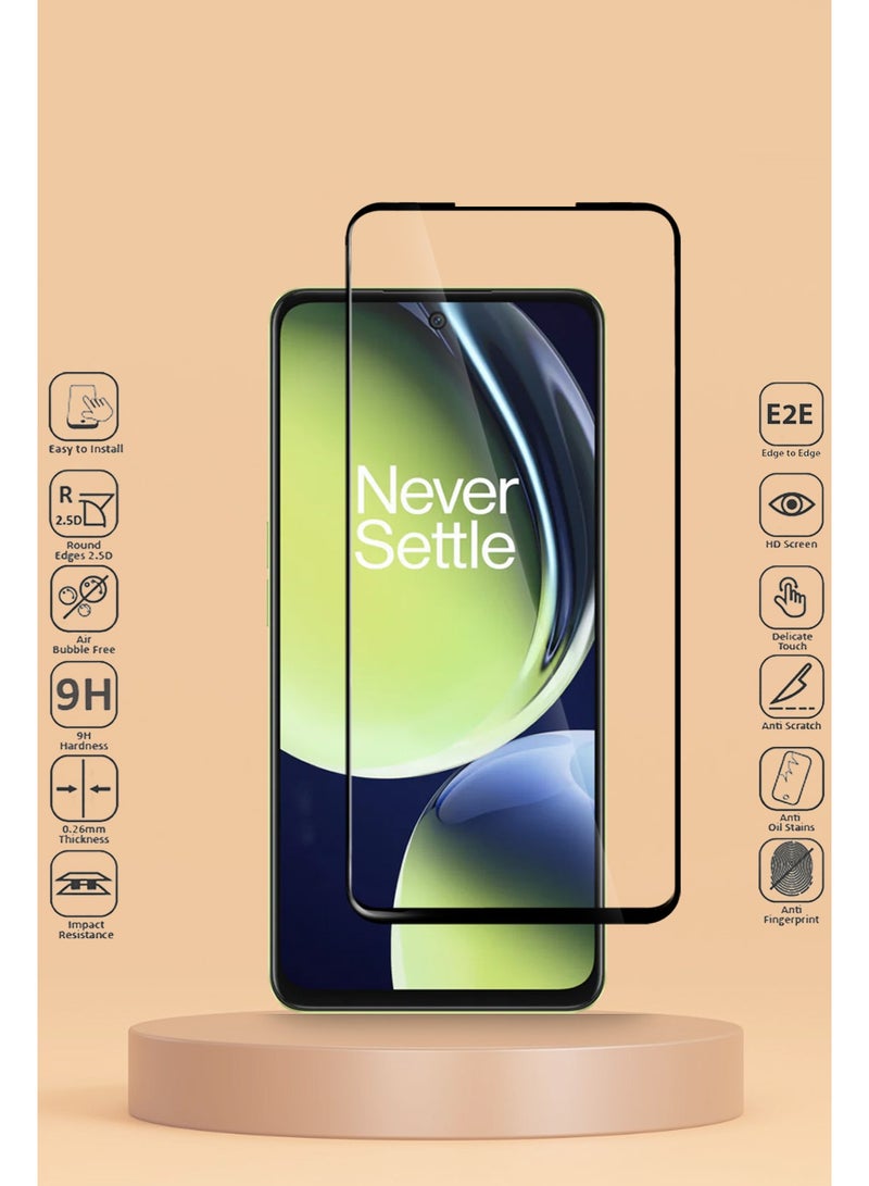 Techie Full Cover 9H Hardness HD Tempered Glass Screen Protector for OnePlus Nord CE 3 Lite - Anti-Scratch, Anti-Fingerprint, and Bubbles Free Technology - Image 2
