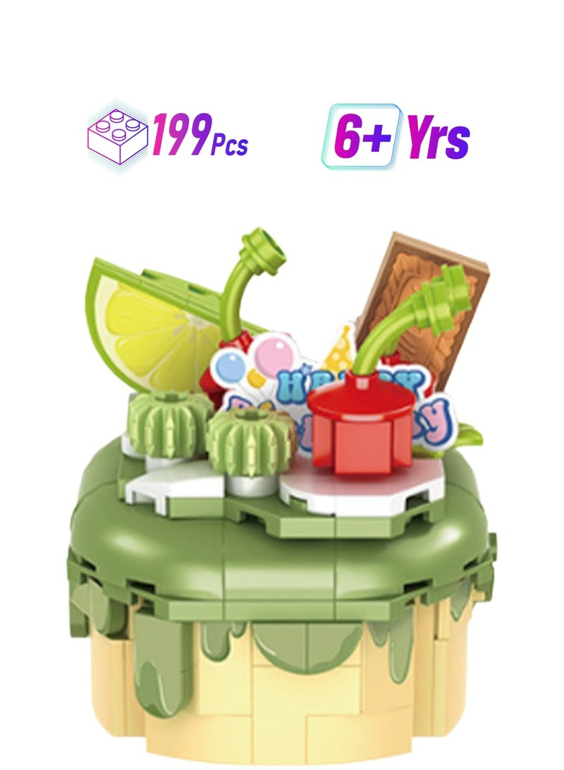 199pcs Matcha Cake Model Set Building Blocks Creative Diy Simulation Collection Building Assembly Toys Children'S Gift - Image 1
