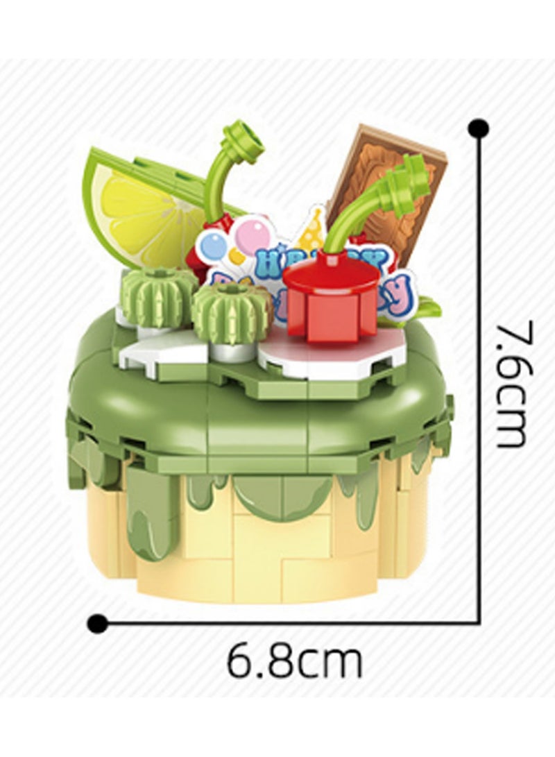 199pcs Matcha Cake Model Set Building Blocks Creative Diy Simulation Collection Building Assembly Toys Children'S Gift - Image 2