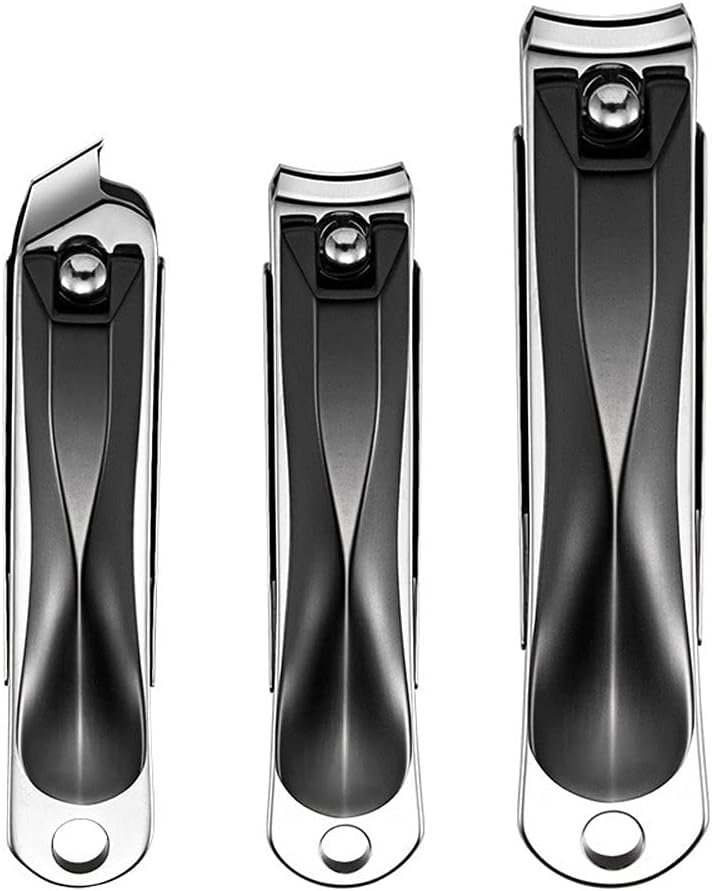 Toenail Stainless Steel Nail Cutter Nipper,Trimmer Nail Cutting Machine,Portable Pedicure Fingernail Tools,Nail Art Clippers(Blue Gray) (Color : Gray Set) - Image 1