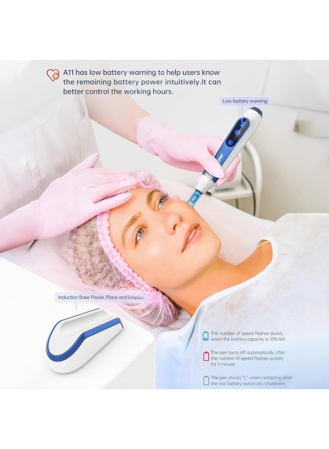 Dr.pen Dr. Pen A11 Professional Microneedling Pen with LED Digital Display, Adjustable 0-2.5mm Needle Depth, 6 Speed Levels, Wireless Rechargeable Skin Care Device for Home & Beauty Salon - Image 4