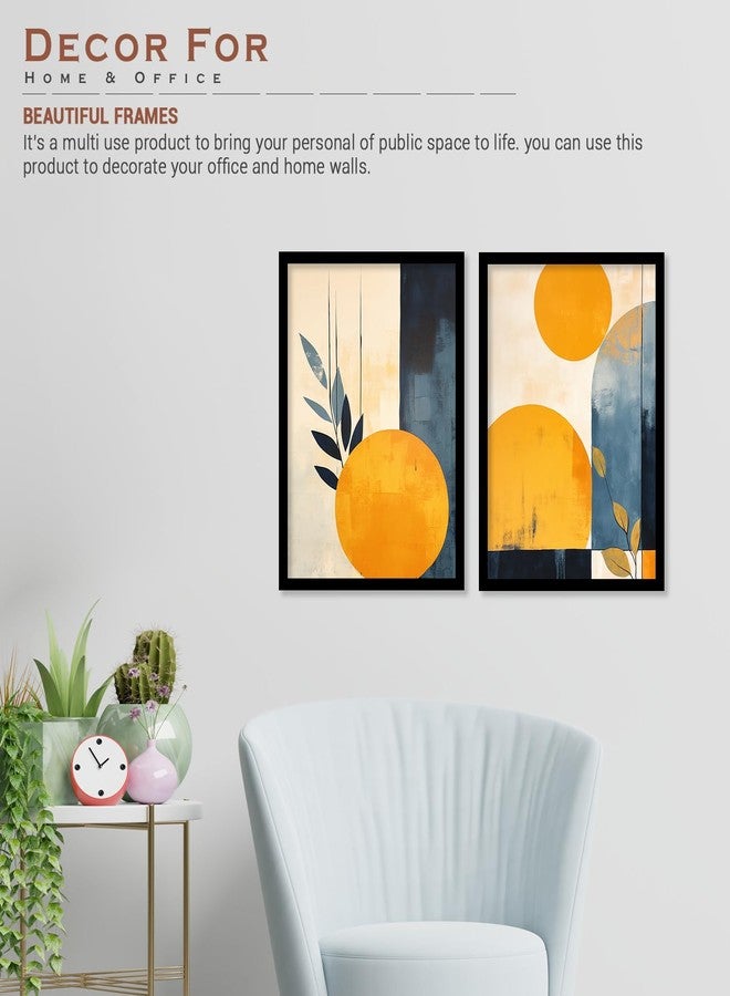 ARTELLY Aesthetic Wall Paintings For Living Room Bedroom, Paintings For Wall/Home Decoration - Decorative Poster Frames For Bedroom Wall Decor (Set of 2) (Medium, Modern Art 5) - Image 4