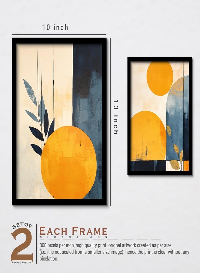 ARTELLY Aesthetic Wall Paintings For Living Room Bedroom, Paintings For Wall/Home Decoration - Decorative Poster Frames For Bedroom Wall Decor (Set of 2) (Medium, Modern Art 5) - Image 2