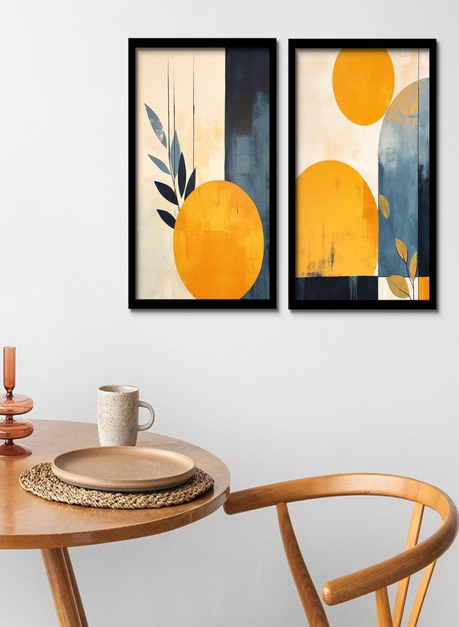 ARTELLY Aesthetic Wall Paintings For Living Room Bedroom, Paintings For Wall/Home Decoration - Decorative Poster Frames For Bedroom Wall Decor (Set of 2) (Medium, Modern Art 5) - Image 3