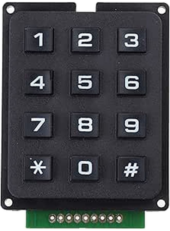 مصفوفة 3x4 صفيف لوحة وحدة لوحة مفاتيح غشائية مكونة من 12 مفتاح مع أزرار ضغط - Image 1