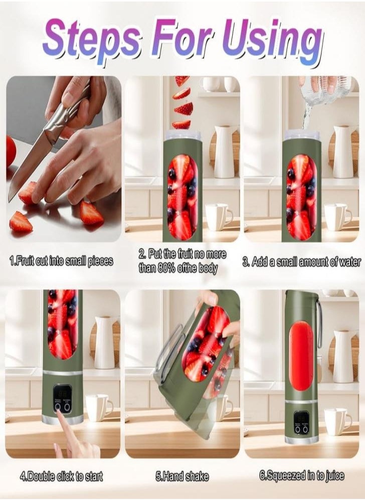 ماركة غير محددة كوب عصارة محمول جديد تماما ب 12 شفرة: شحن USB ، مثالي للمنزل ، تكسير الثلج والعصير أثناء التنقل  - Image 5