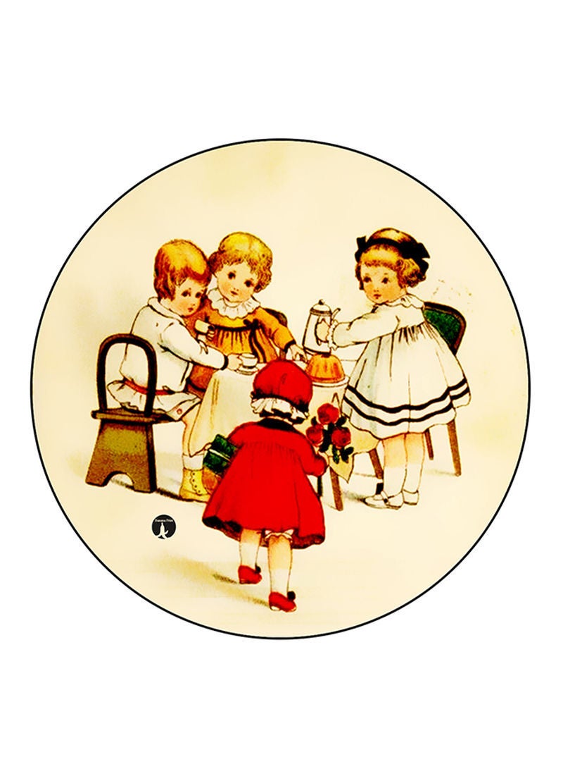 RKN Vintage Art Printed Large Pin Multicolour - Image 1