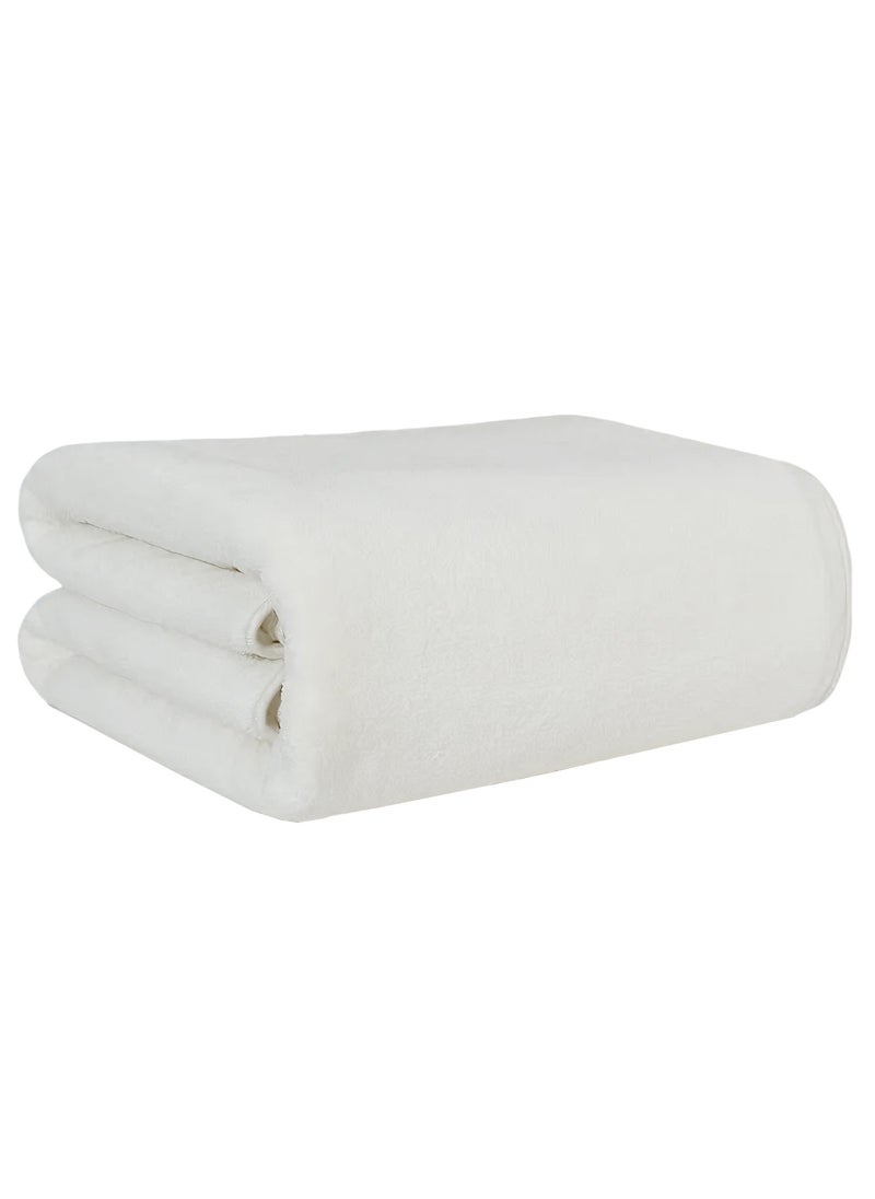 Fabienne Over-Sized Bath Sheet 100x200cm Microfiber Beach Towel Extra Large Pool Towel Yoga Towel Spa Towel Soft, High Absorption, Quick-Drying Off-White  - Image 1