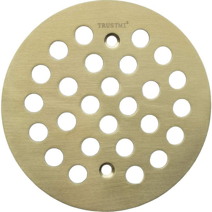 4 14INCH SCREWIN STYLE SHOWER DRAIN GRATE REPLACEMENT COVER WITH SCREWSBRUSHED GOLD