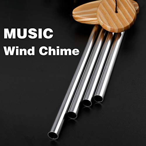 DesGully Wind Chimes,Hummingbird Solar Wind Chimes for Outside,Aluminum Tubes Memorial Wind Bell for Garden/Patio Decor Thanksgiving Gifts for Mom, Wife, Grandma Neighbors(25 Inch Deep Tone) - Image 2