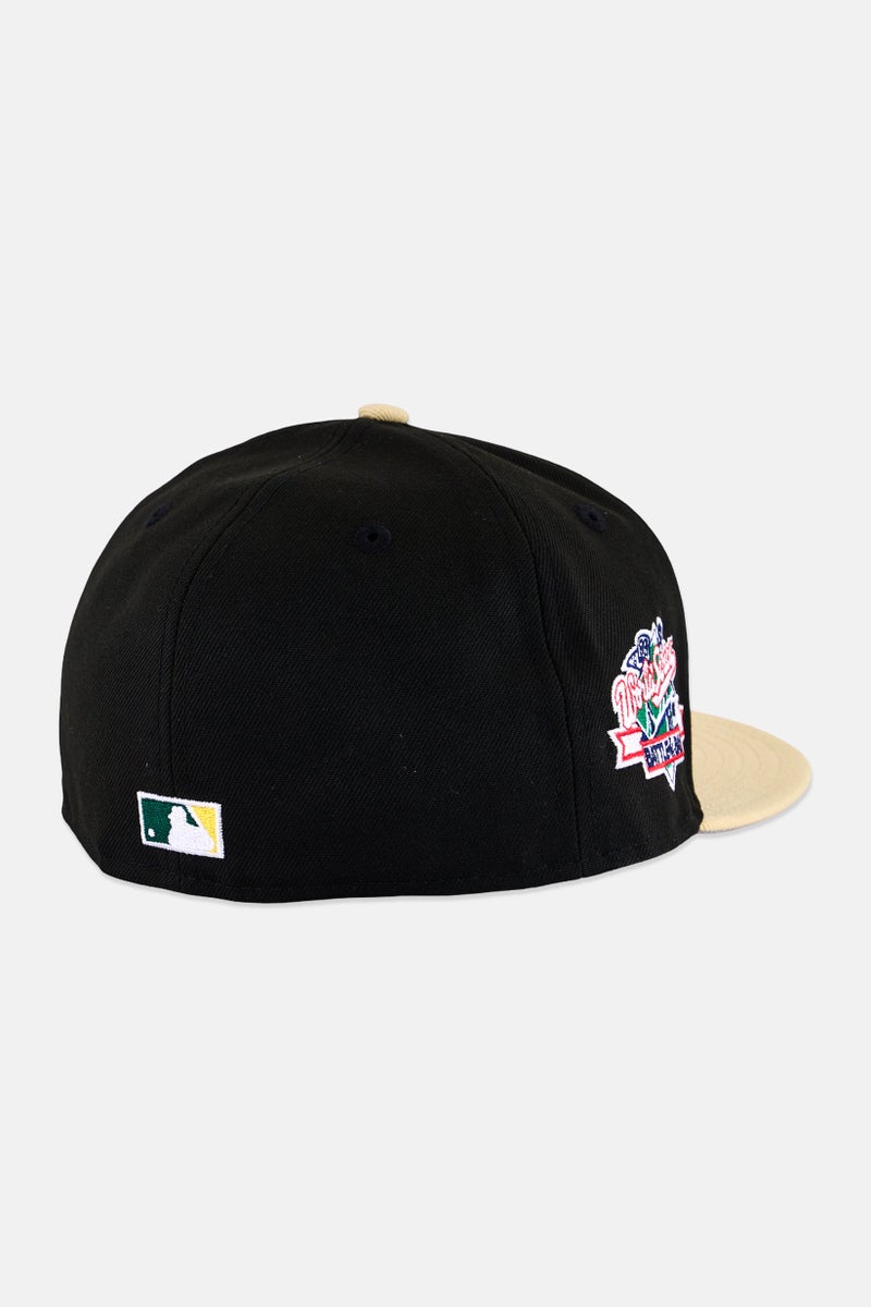 New Era x MLB Men Athletics Fitted Cap, Black - Image 2