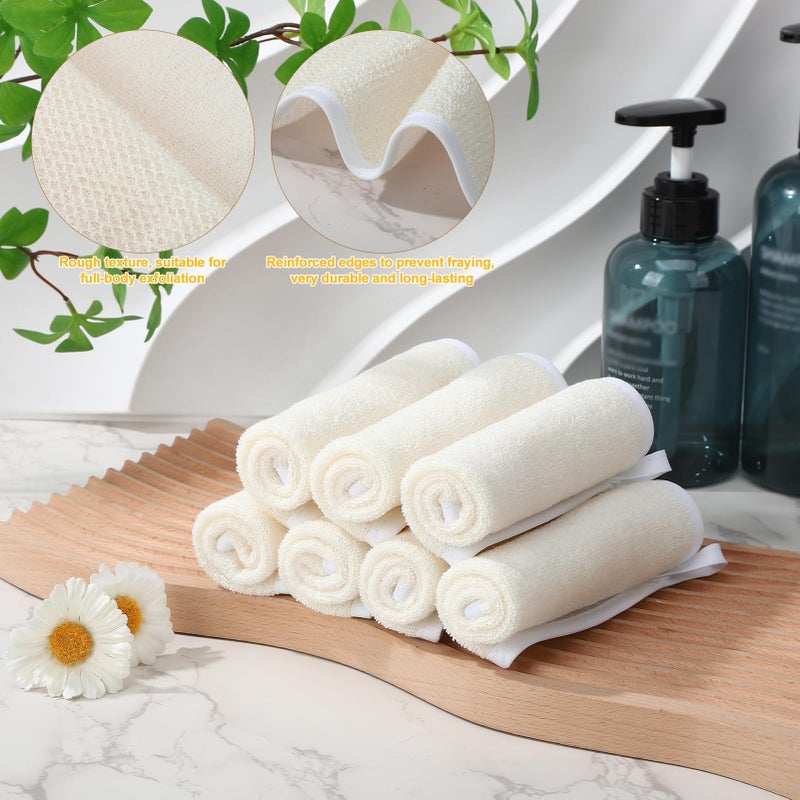 ZhouBoat 9 Pcs Nylon Exfoliating Wash Cloths Set Soft Dual Sided Body Face Towels Kitchen Dish Scrubber Reusable Bath Spa Towel for Women Men Travel 8.7 x 10.2 Inch - Image 3