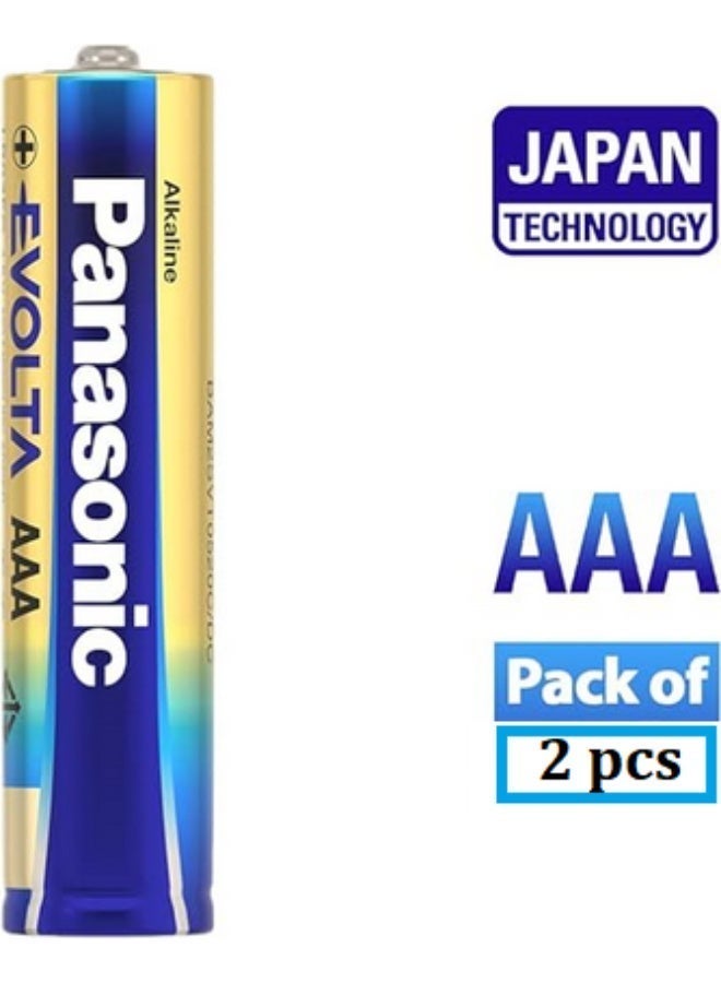 Panasonic Original AAA Evolta Premium Alkaline Batteries Pack (2 Pc.) With Anti Leak Seal protection - Image 2