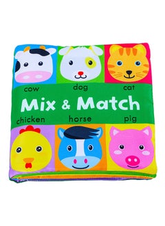 Generic JJOVCE Baby Cloth Book Early Education Can Bite Enlightenment Habit Develop Toilet Bath Book Ringing Paper Tearable Toy-Color:Farm Matching-Specifications:Standard  - Image 1