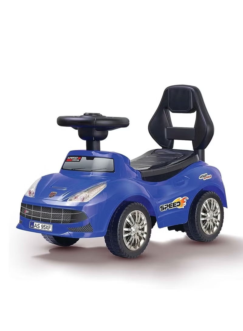 Tic Toys 3-In-1 Ride-On Push Car For Kids – Manual Racing Toy Car With Comfortable Seat, Backrest, Steering Wheel & Hidden Storage - Image 1