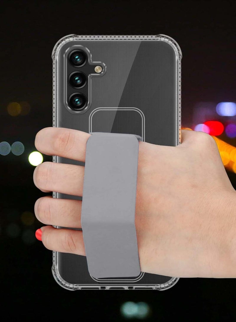 دبليو تيك سامسونج جالاكسي A36 5G 2025 / سامسونج جالاكسي A56 5G 2025 TPU غطاء وسادة هوائي بمقبض يدوي - رمادي - Image 3