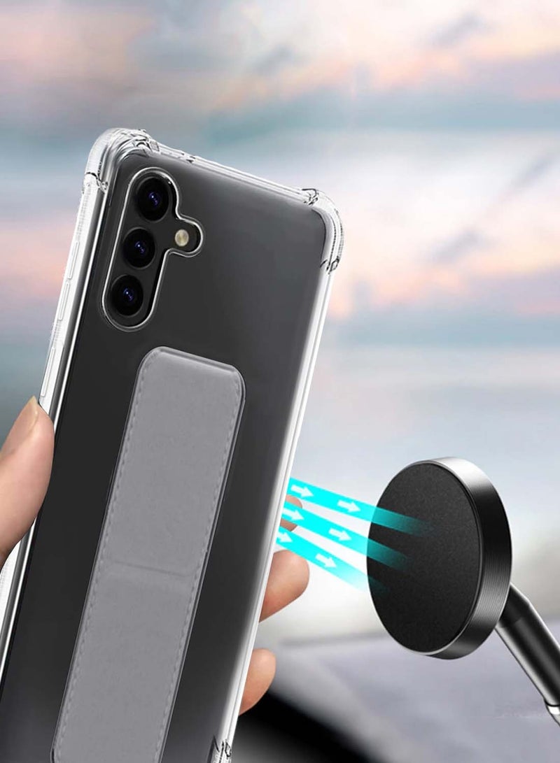 دبليو تيك سامسونج جالاكسي A36 5G 2025 / سامسونج جالاكسي A56 5G 2025 TPU غطاء وسادة هوائي بمقبض يدوي - رمادي - Image 5