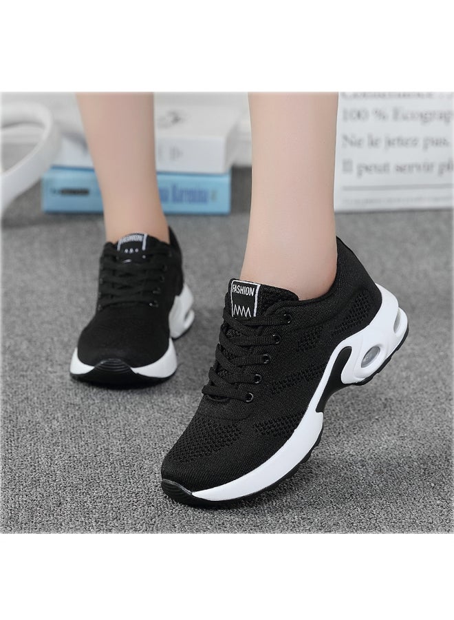Women Lace-up Air CushionCRunning Shoes Soft-soled Sneakers  - Image 4