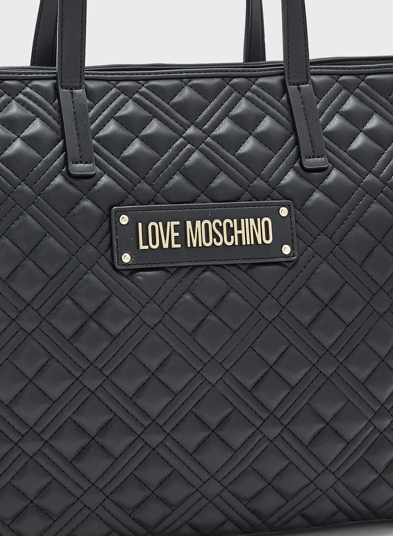 لوف موسكينو BLACK QUILTED PU BLACK QUILTED PU
