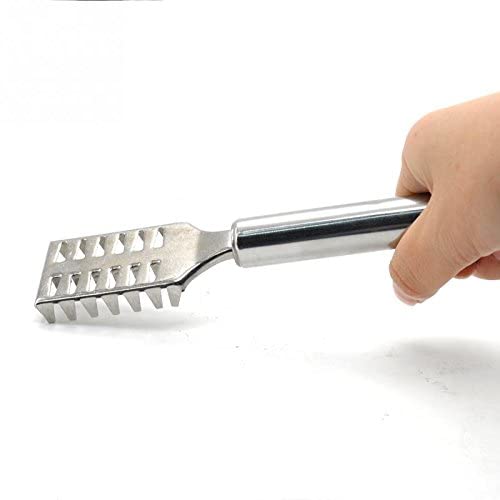 NURIOR NURIOR Kitchen Fish Skin Remover Scale Scraper, Knife, Swtooth Descaler Peeler, Skin Peeler, Fish Tools, Stainless Steel Fish Cleaning Brush Machine for Kitchen Fish Scaler Cutting Knife (Pack 3) - Image 2