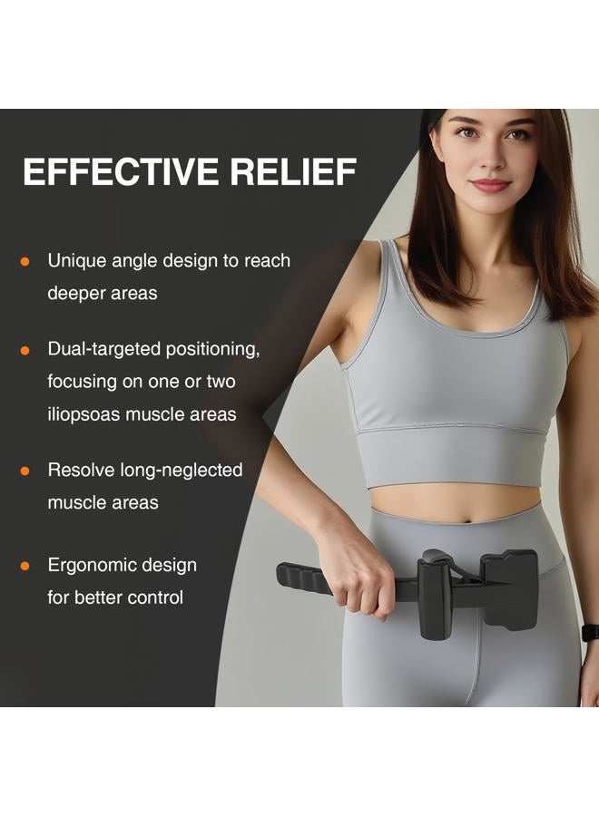 Telyora Psoas Release Tool-Hip Hook Psoas Muscle Release Tool Fully Adjustable for Iliacus,Waist Pain Sciatica,Back&Posture Relief,Hip Flexor Release Tool and Trigger Point Massage Tool - Image 5