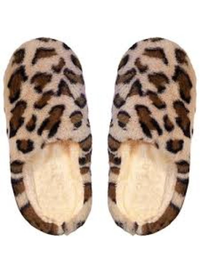 shein  women's Fashionable Brown Slippers, Leopard Pattern Bedroom Slippers - Image 3