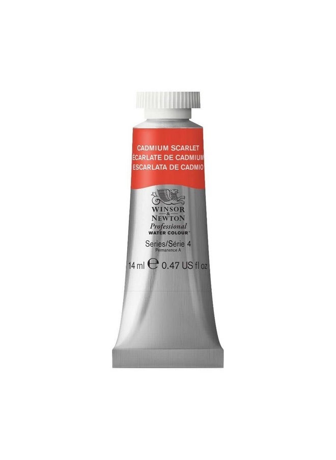WINSOR & NEWTON Professional Water Colour 14 Ml - Cadmium Scarlet (106) - Finely Pigmented, Vibrant, Vivid & Intermixable Artists' Water Colour Paints - More Colours Available  - Image 1