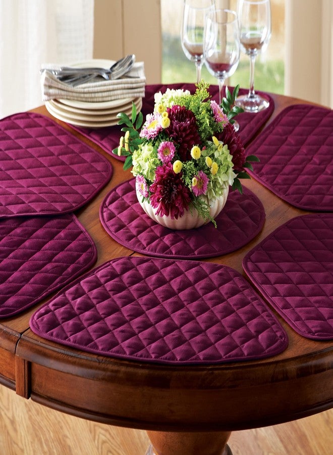 Collections Etc Kitchen Table Placemat and Centerpiece Set - 7 Pc, Red - Image 2